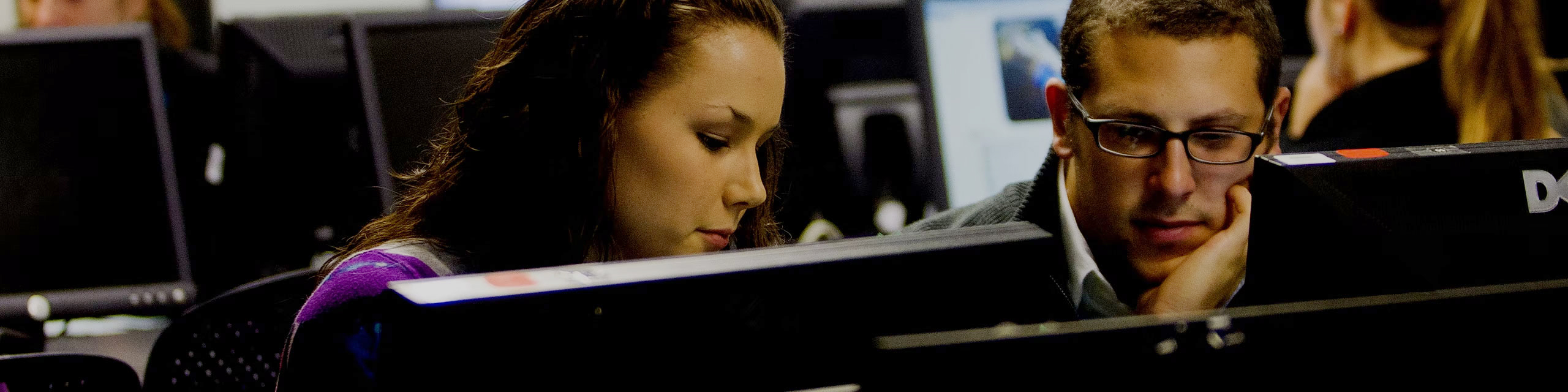 Students working together in a classroom